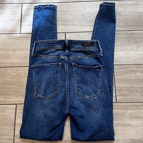 Abercrombie & Fitch Blue Simone High Rise Super Skinny Distressed Jeans SZ 24/00 - Picture 7 of 7